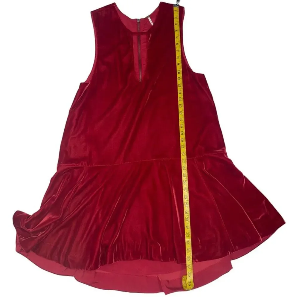 Free People Women L Dress‎ Drop Waist Velvet Romantic Feminine Formal  Wedding